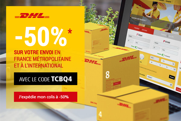 Remise de -50% sur vos envois de colis express avec DHL au mois d'octobre 2018 !